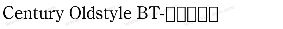 Century Oldstyle BT字体转换